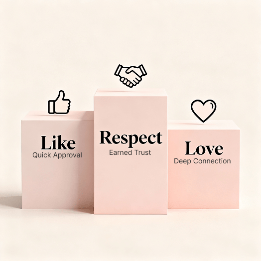 like-love-respect-leaderhip-collectdots