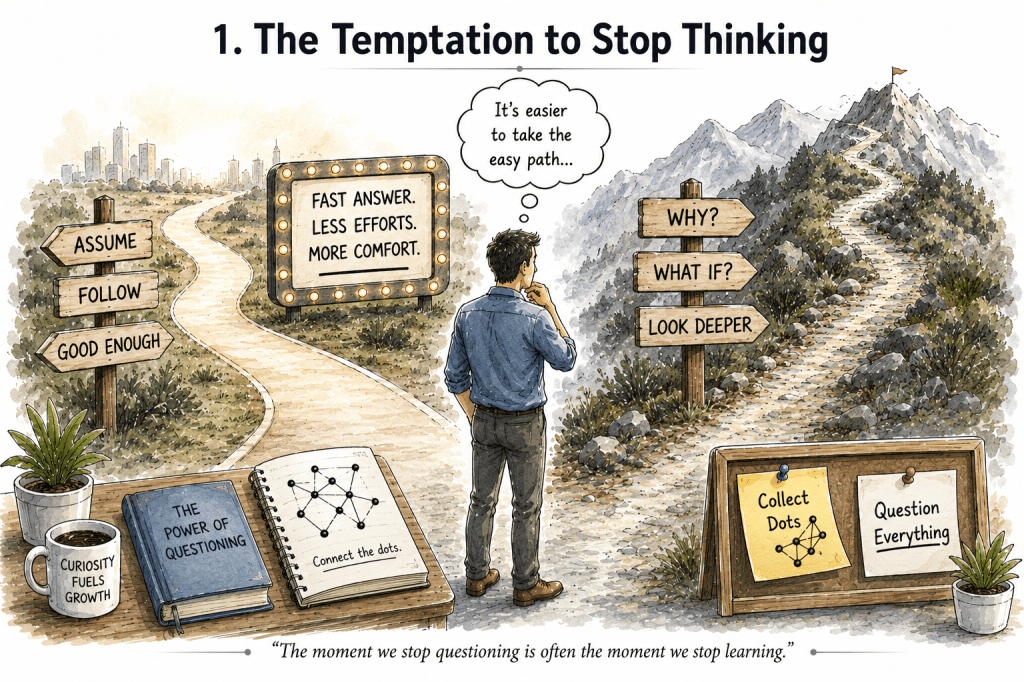 Temptation to stop thinking - AI usage the moment we stop question and stop learning