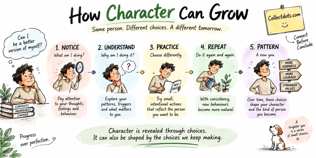 How character can Change or Grow?