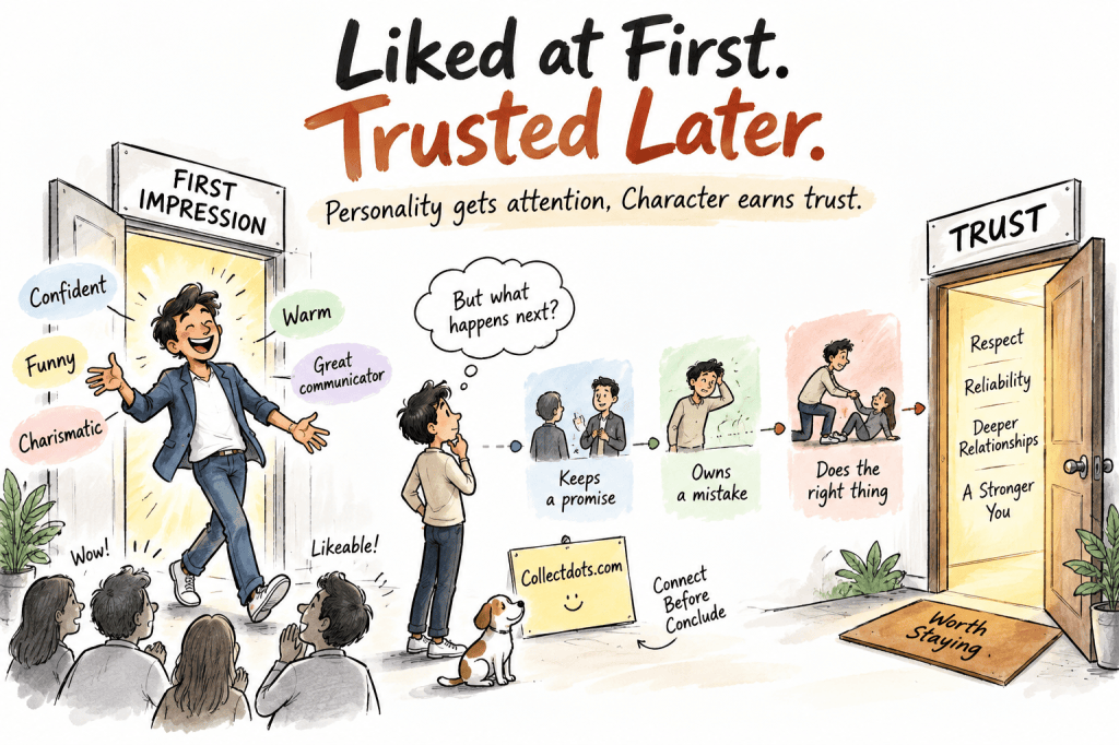 Personality vs Character - Liked at first trusted later